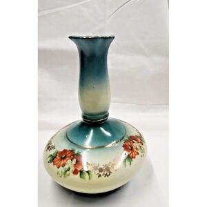 Antique Art Nouveau Floral 1920's Floral Vase Made in Austria Hand painted